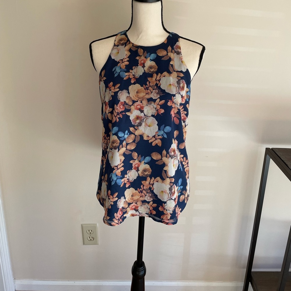 J.Crew flowery print blouse.